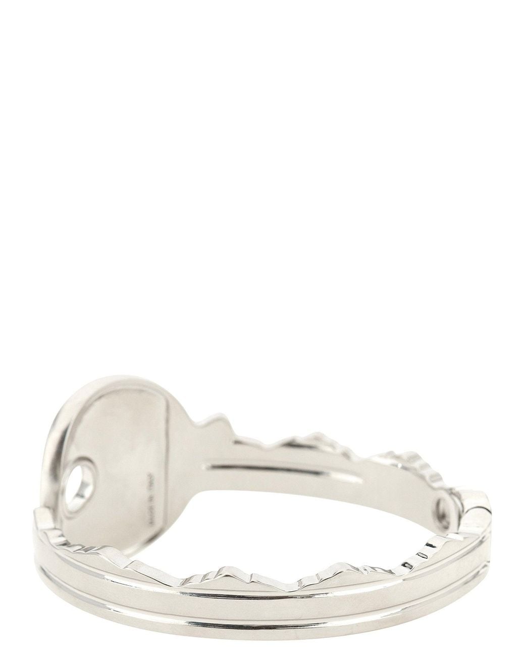 MM6 by Maison Margiela White Numeric Signature Metal Key Bracelet