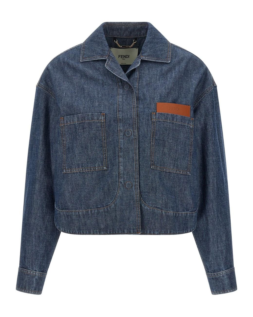 Fendi Blue Chambray Denim Jacket