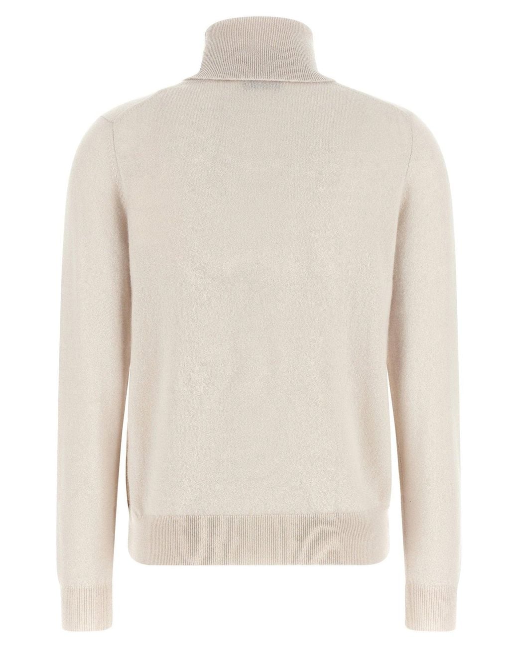Ballantyne White Diamond Intarsia Cashmere Sweater