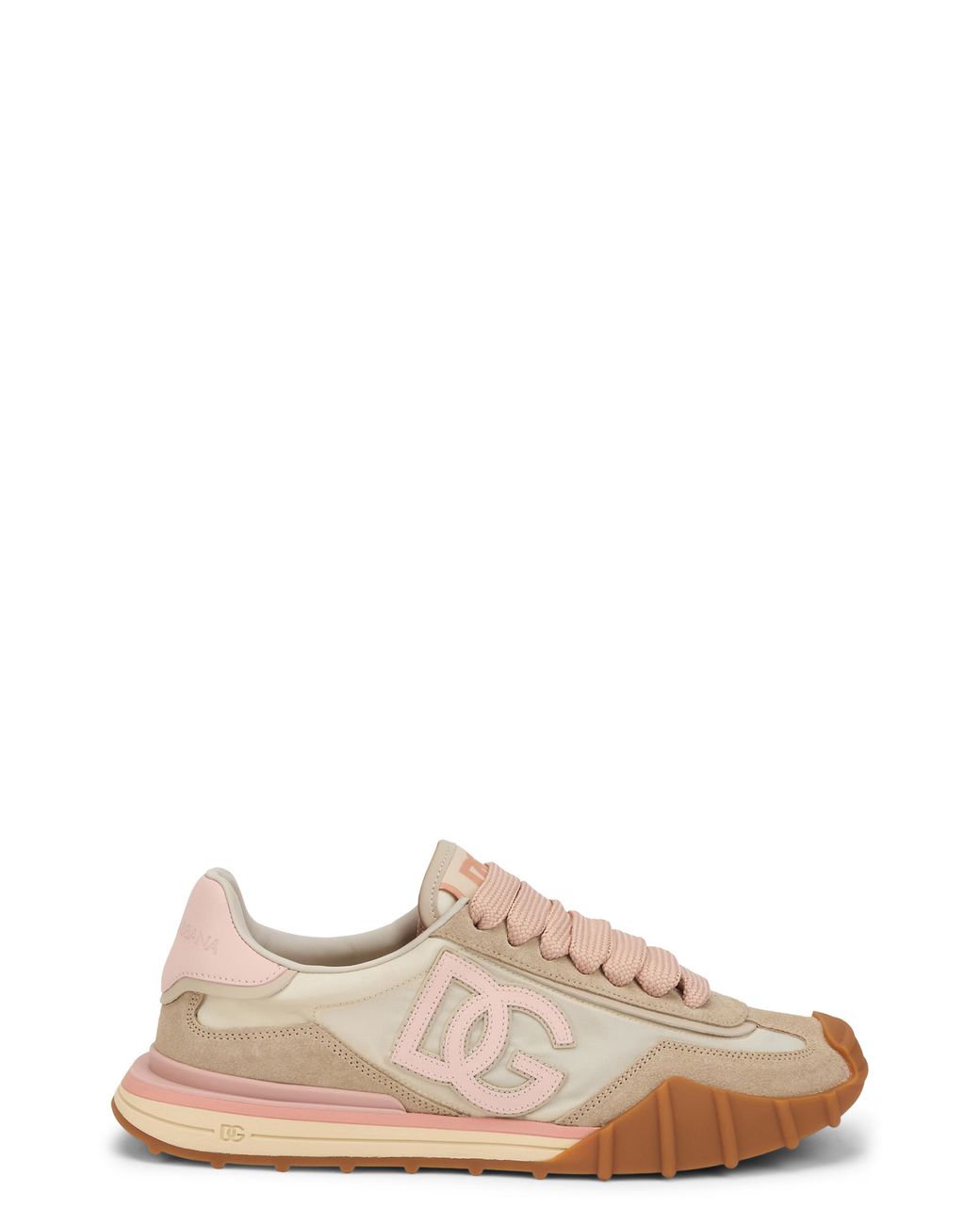 Dolce & Gabbana Brown Dolce & Gabbana Colorblock Athletic Fabric Sneaker