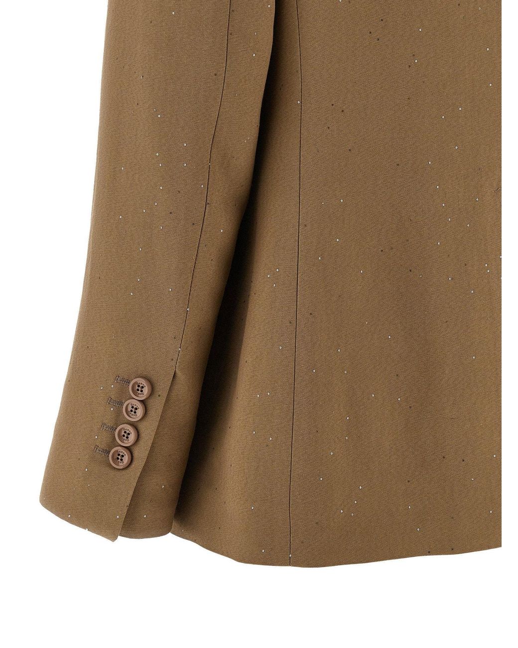 Herno Natural Micro Sequin Blazer