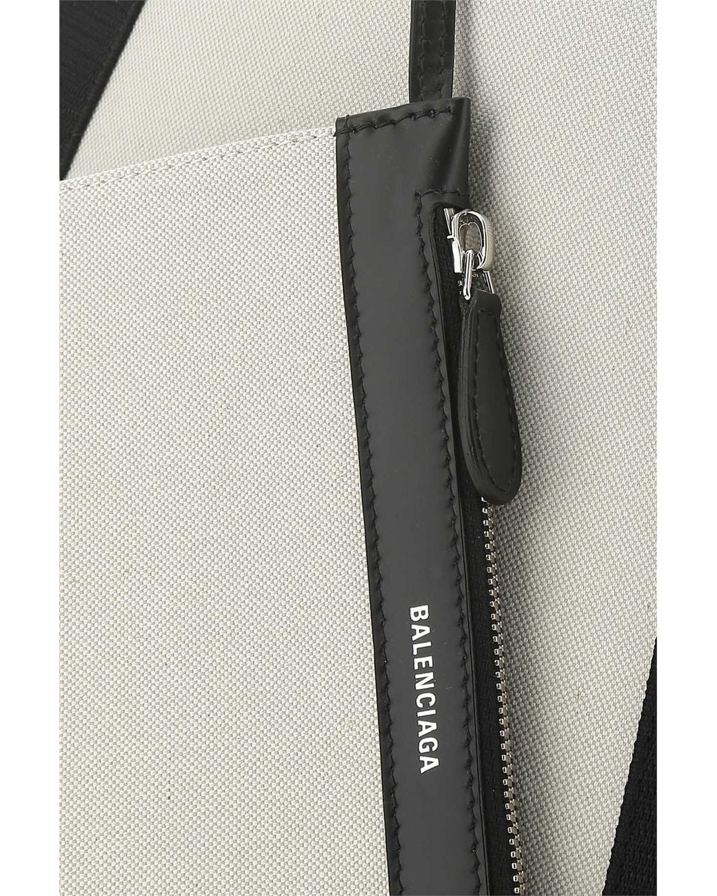 Balenciaga Balenciaga Two-Tone Canvas Shoulder Bag in Black | Lyst