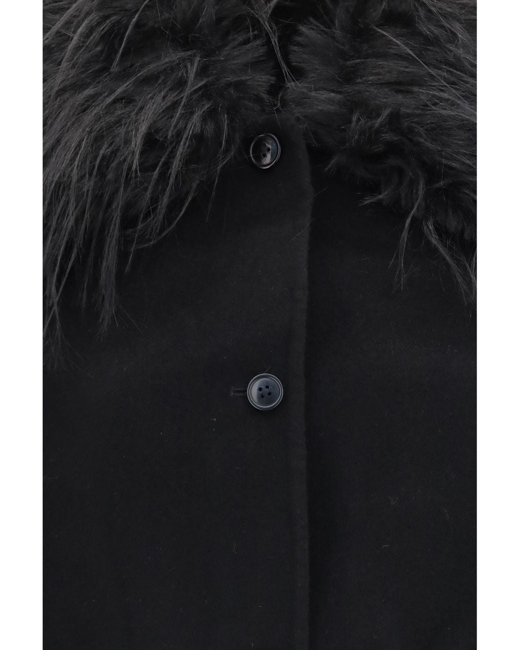 Loulou de Saison Black Rafe Jacket With Faux-Fur Collar