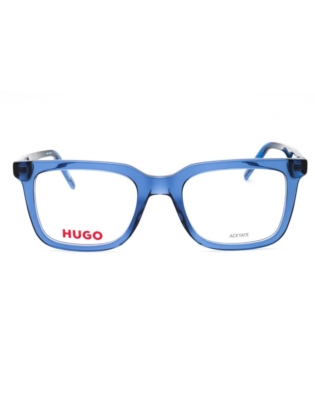 HUGO Black Hugo Hg1300 Rectangular Acetate Eyeglasses