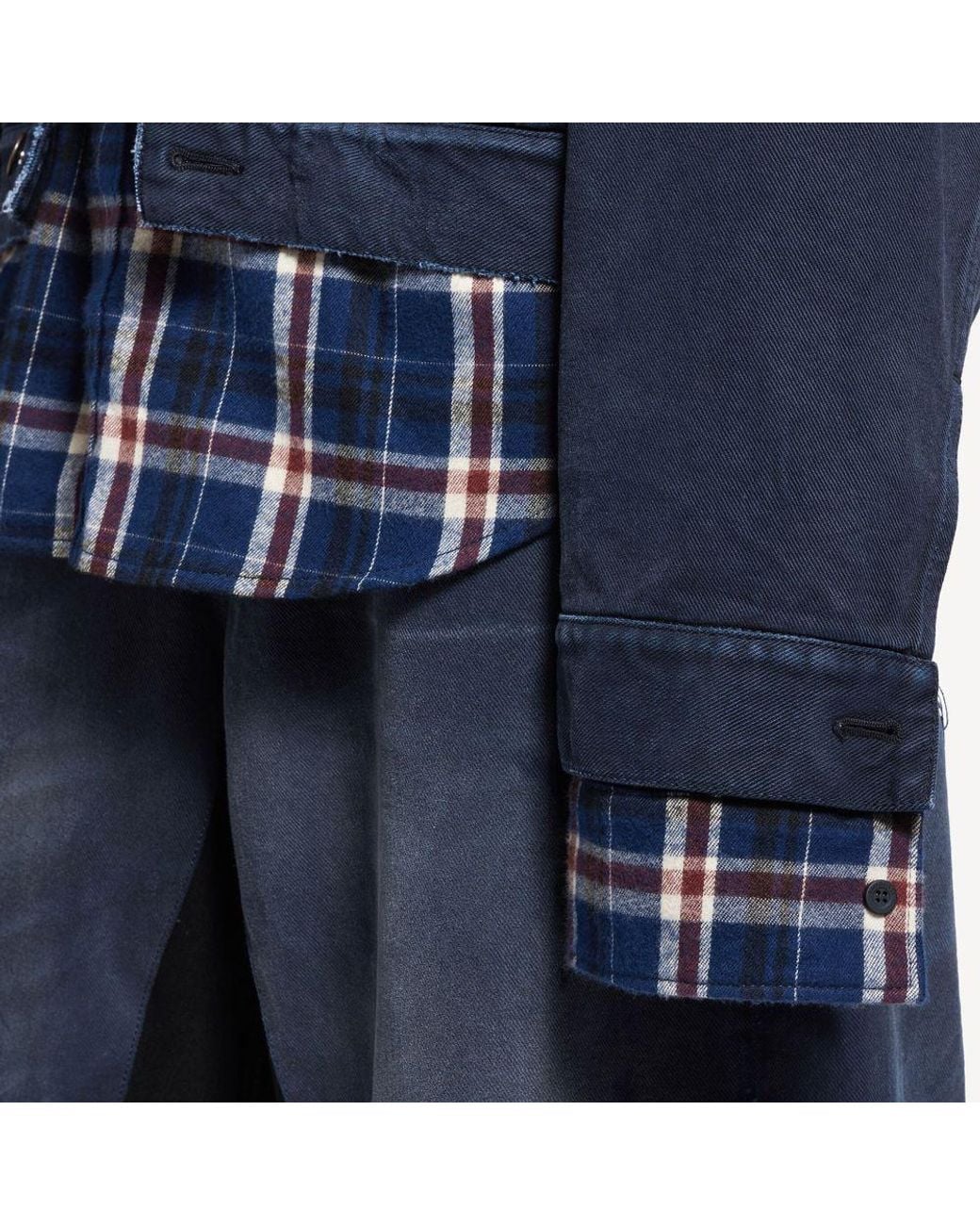 Balenciaga Balenciaga Colour-Block Denim Jacket in Blue for Men | Lyst