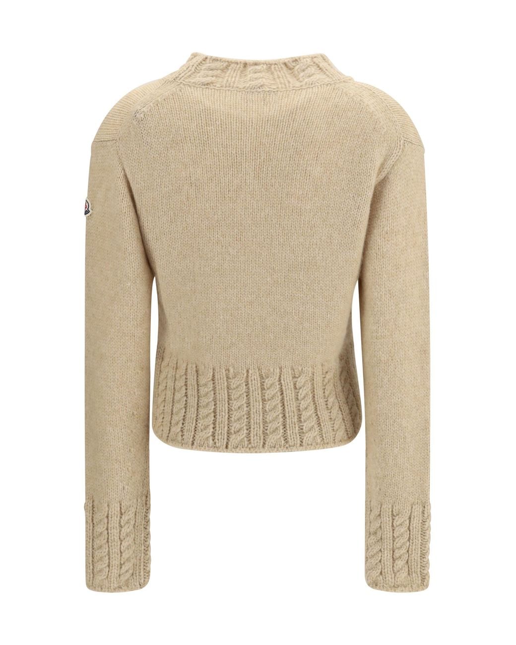 Moncler Natural Alpaca-Blend Turtleneck Sweater