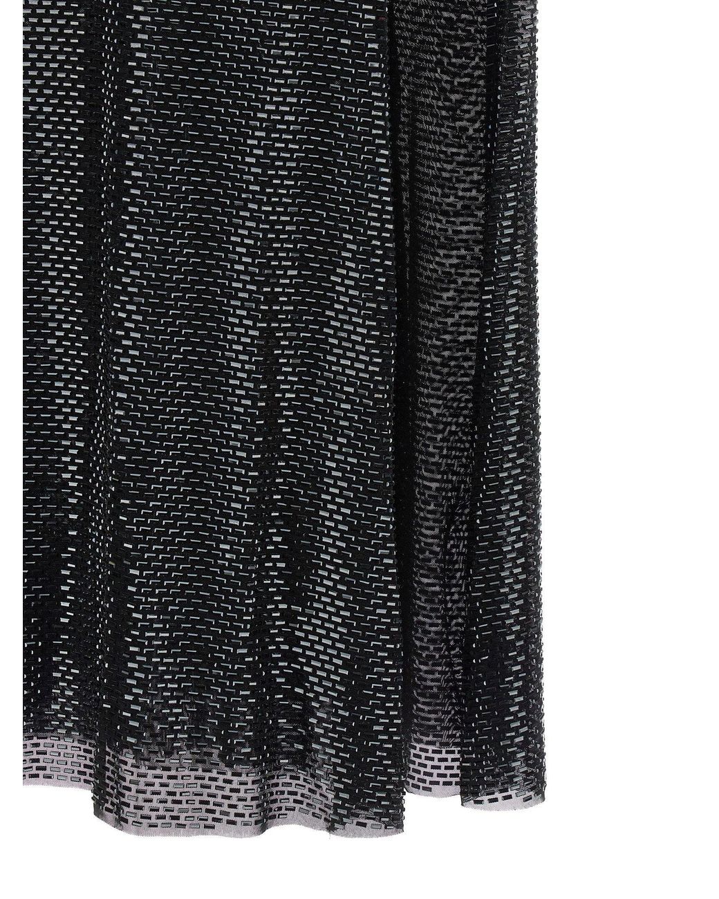 Self-Portrait Black Rhinestone-Embellished Tulle Dress