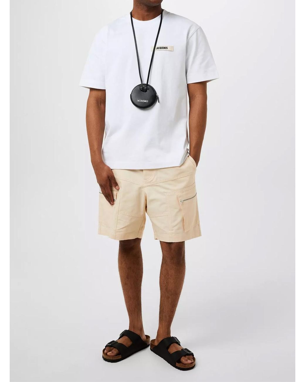 Jacquemus White Le Pitchou Round Coin Purse Accessories Wallets for men
