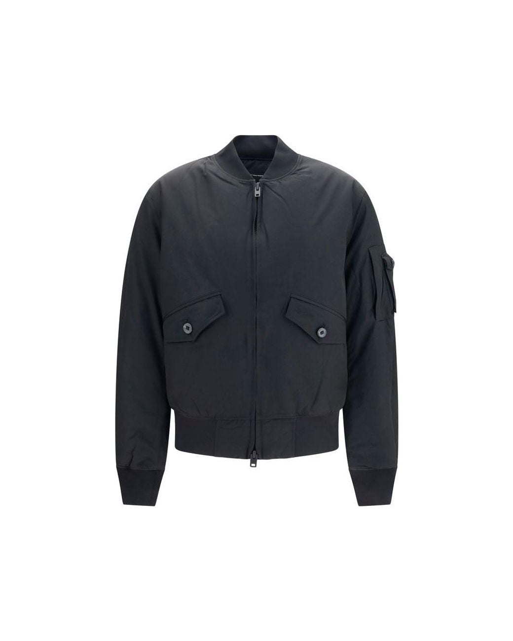 Y-3 Blue Polyamide Bomber Clothing for men