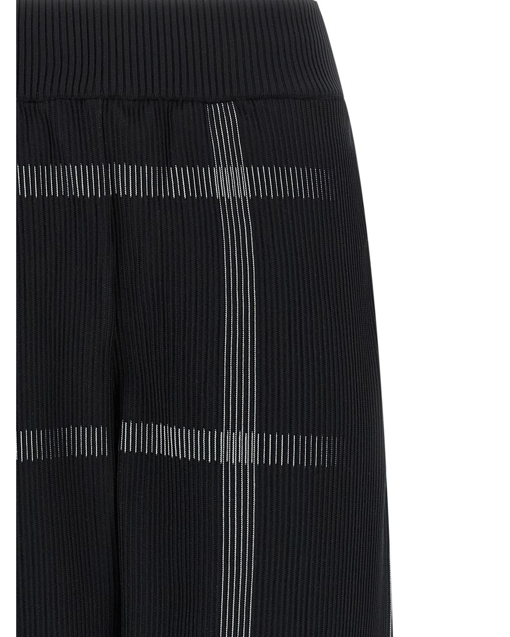 Pleats Please Issey Miyake Black Polyester Casual Pants
