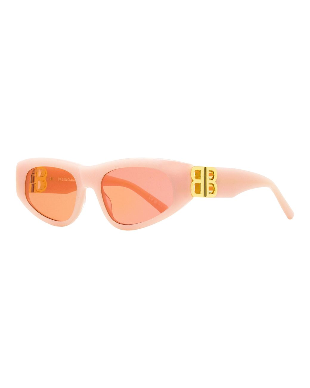 Balenciaga Black Cateye Sunglasses Bb0095S 003 53Mm Plastic (Acetate)