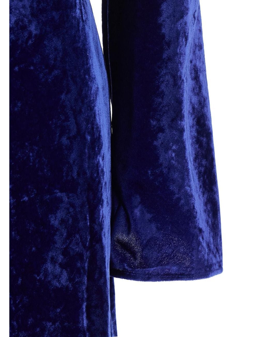 Semicouture Blue Long Velvet Dress