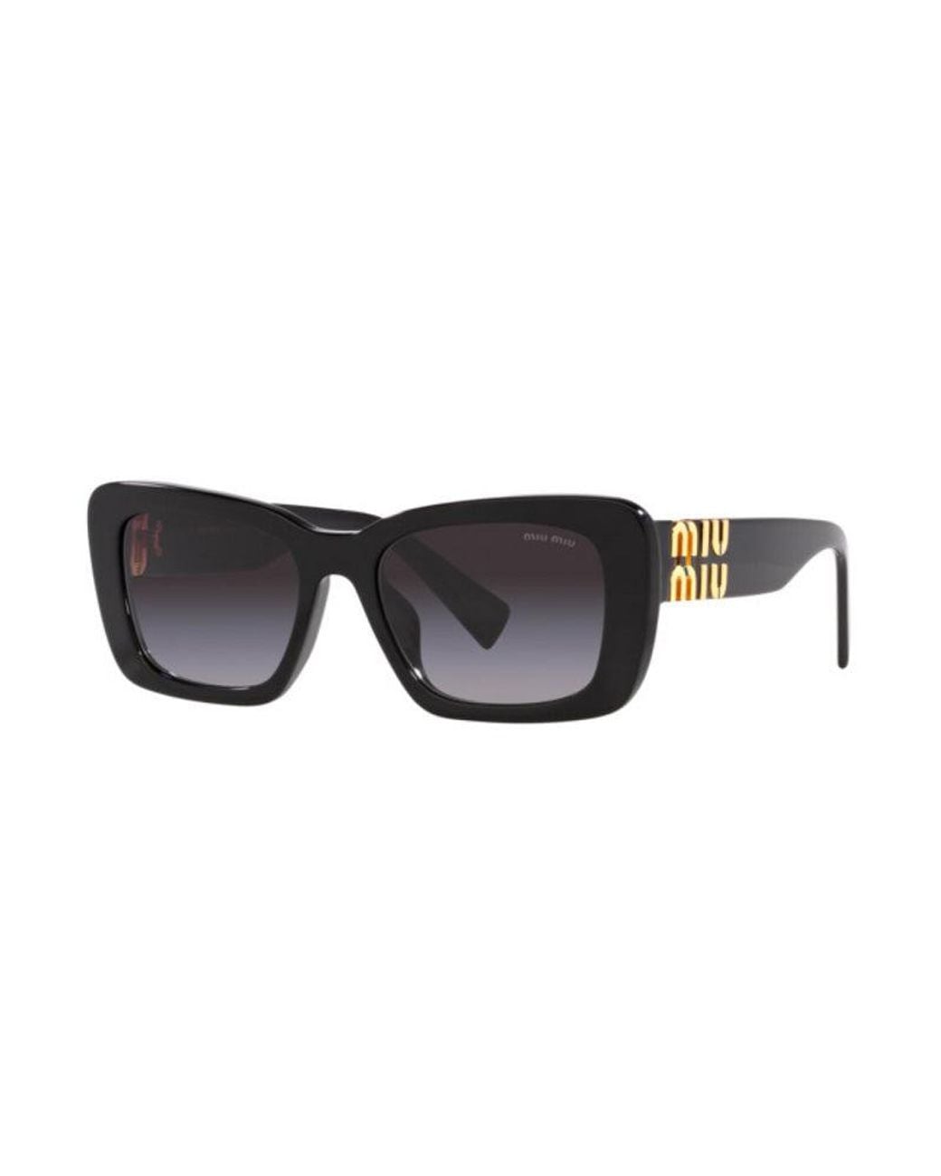Miu Miu Black Sunglasses Rectangle Full Rim, Frame And Gradient Lens Mu07Ys1Ab5D1