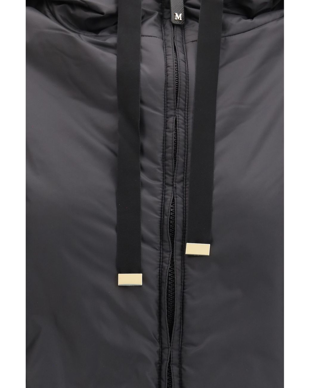 Max Mara Black Hooded Padded Jacket Outer: Polyester