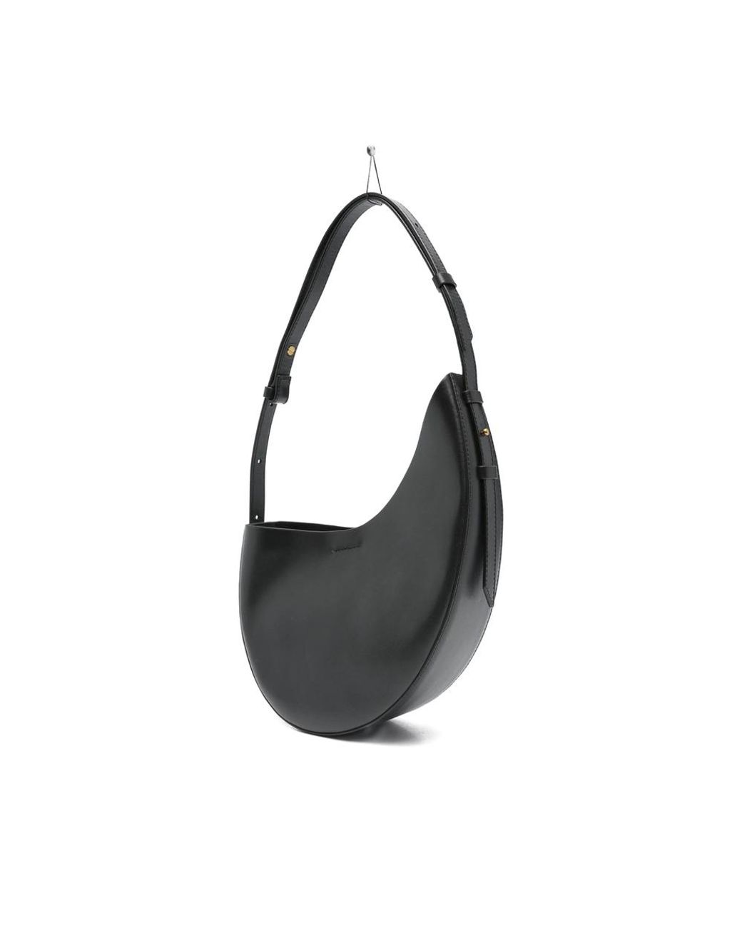 Soeur Black Wino Crescent Sheepskin Shoulder Bag