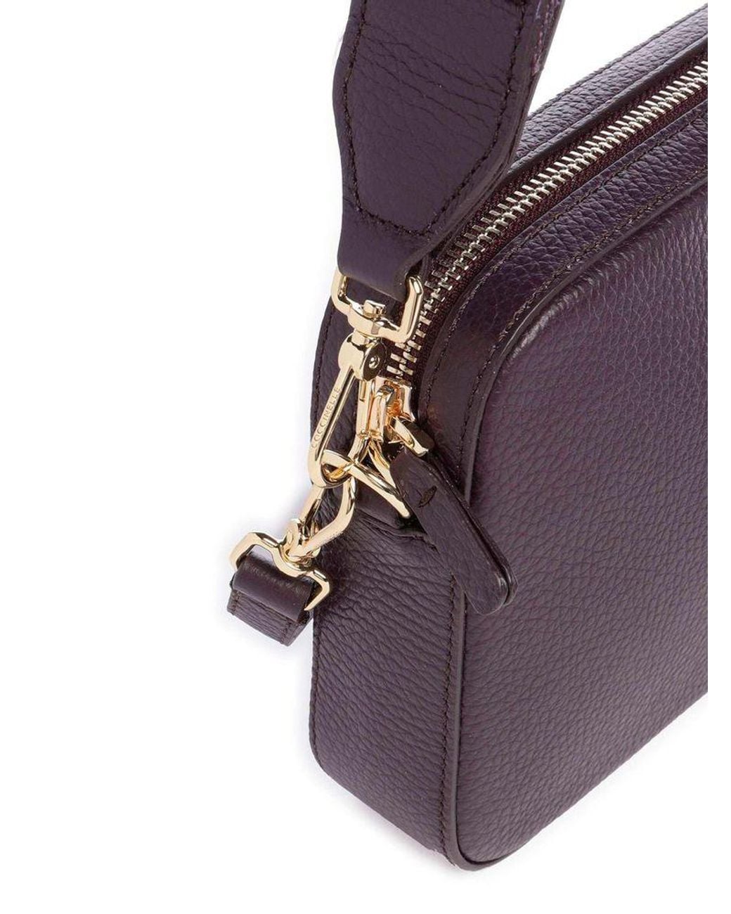Coccinelle Purple Shoulder Bag Cowhide