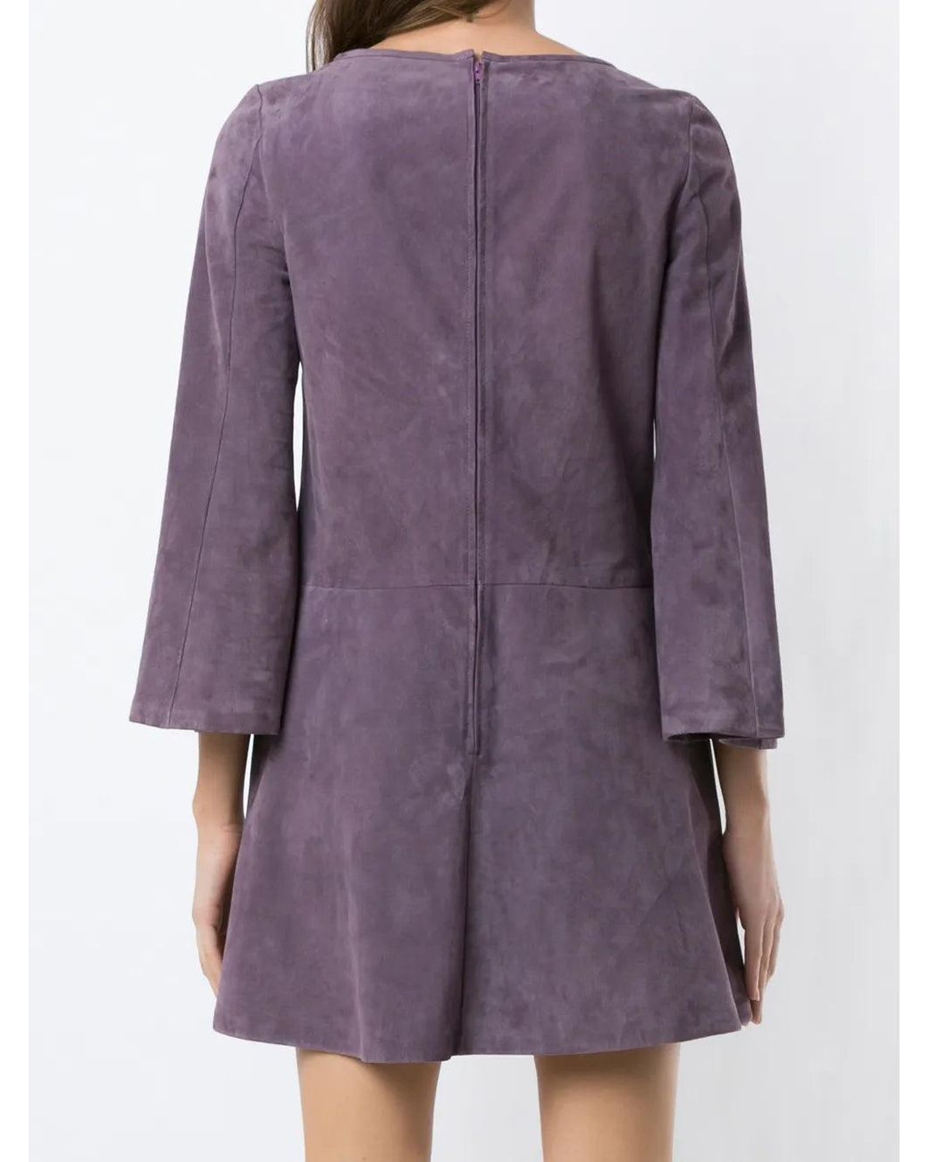 Valentino Purple Panelled Flared Dress