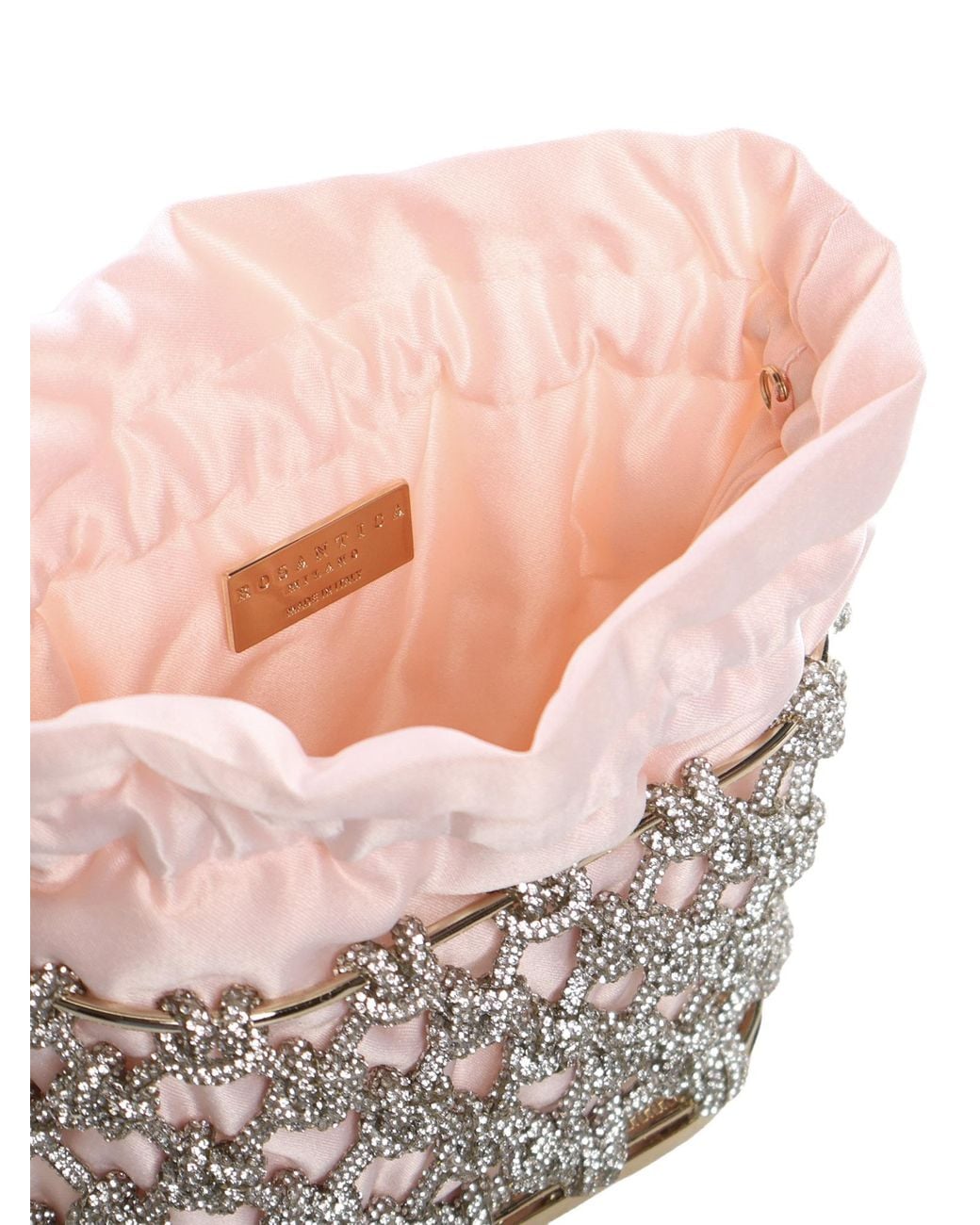 Rosantica Pink Bags Crystals/Brass/Fabric
