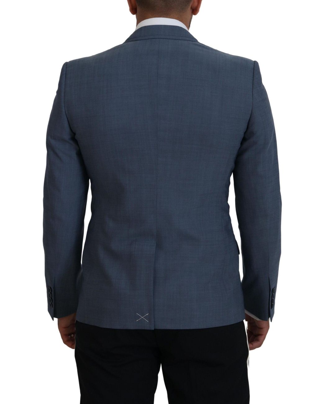 Dolce & Gabbana Blue Wool Stretch Slim Fit Jacket Blazer Clothing for men