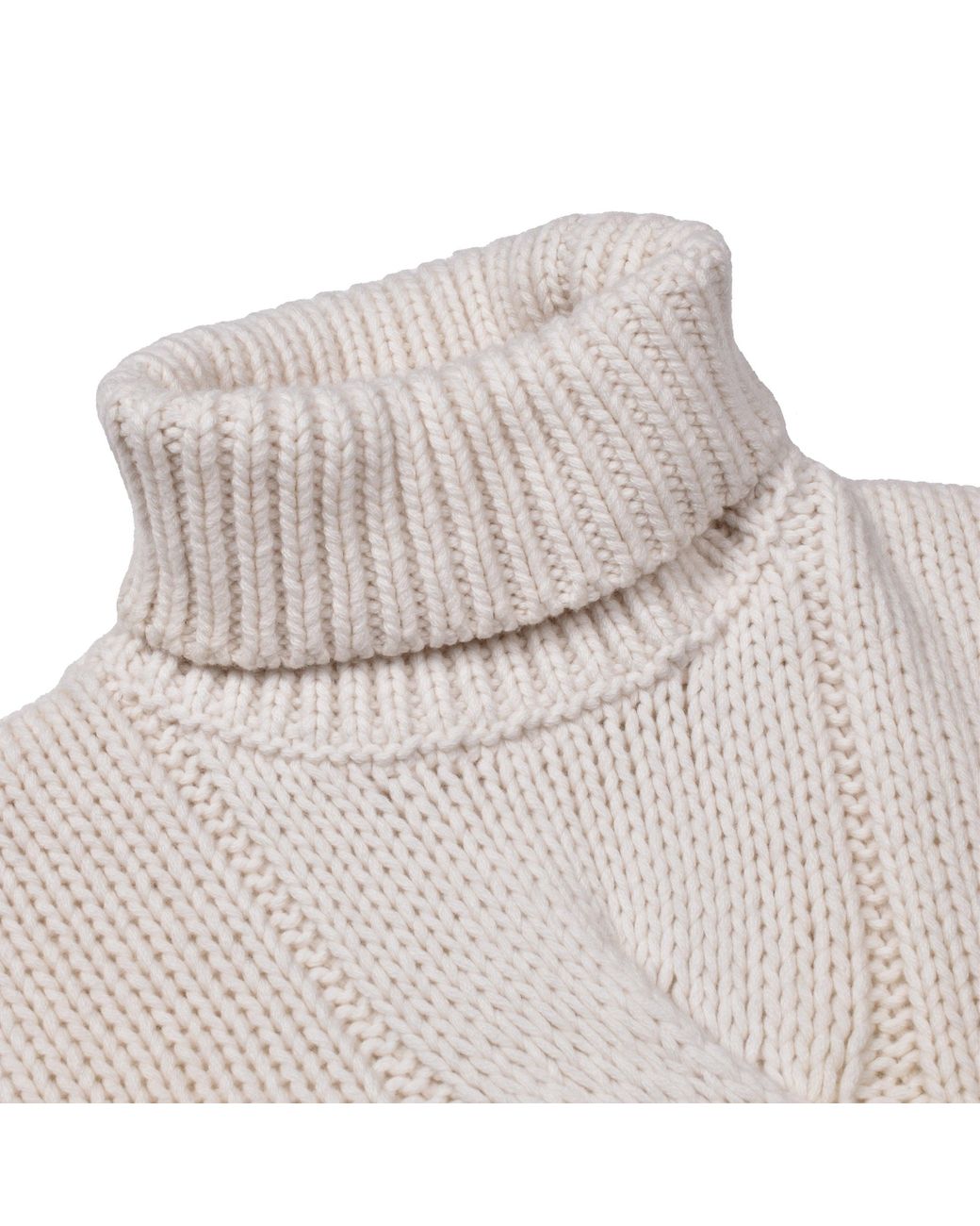 Brunello Cucinelli Gray Cream Cashmere Cable Sweater for men