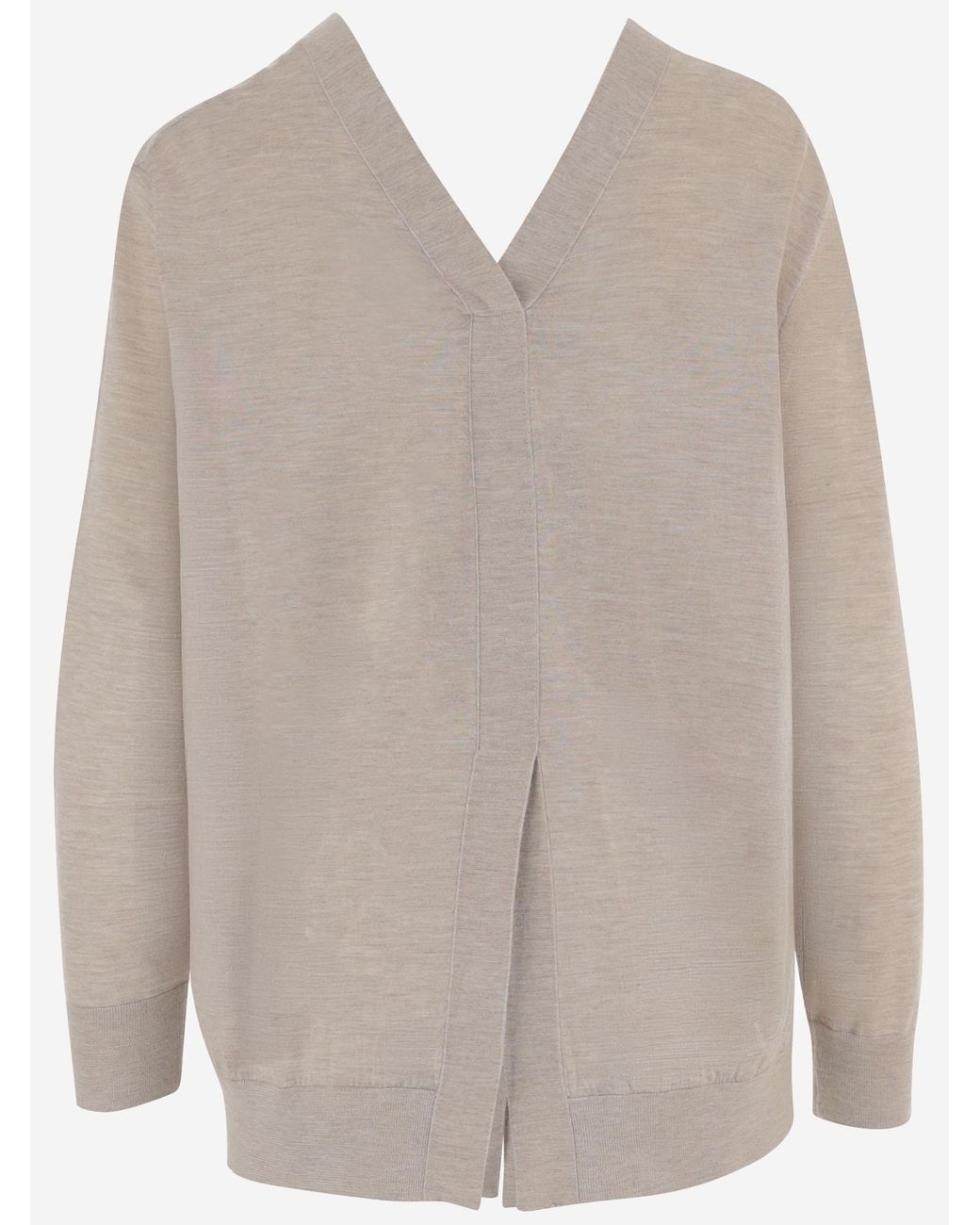 Sa Su Phi Gray Knit Cashmere-Silk Knitwear