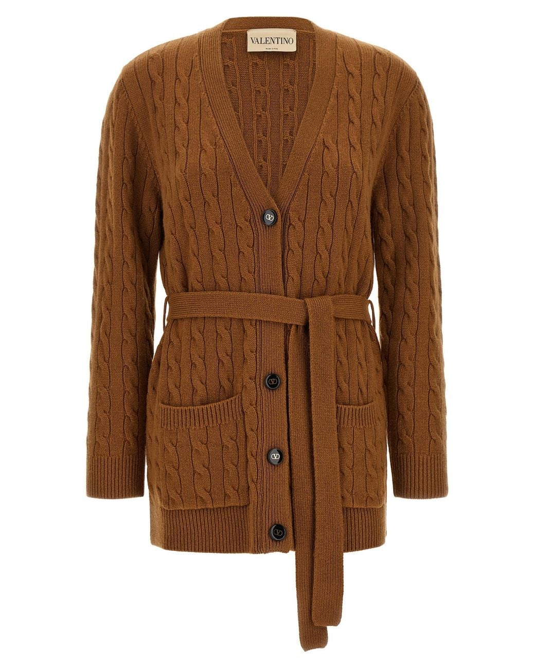 Valentino Garavani Brown Cashmere Cardigan Clothing