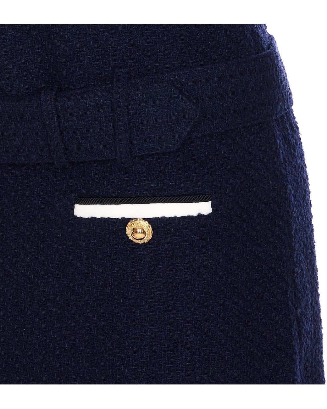 Self-Portrait Blue Self Portrait Boucle' Mini Dress