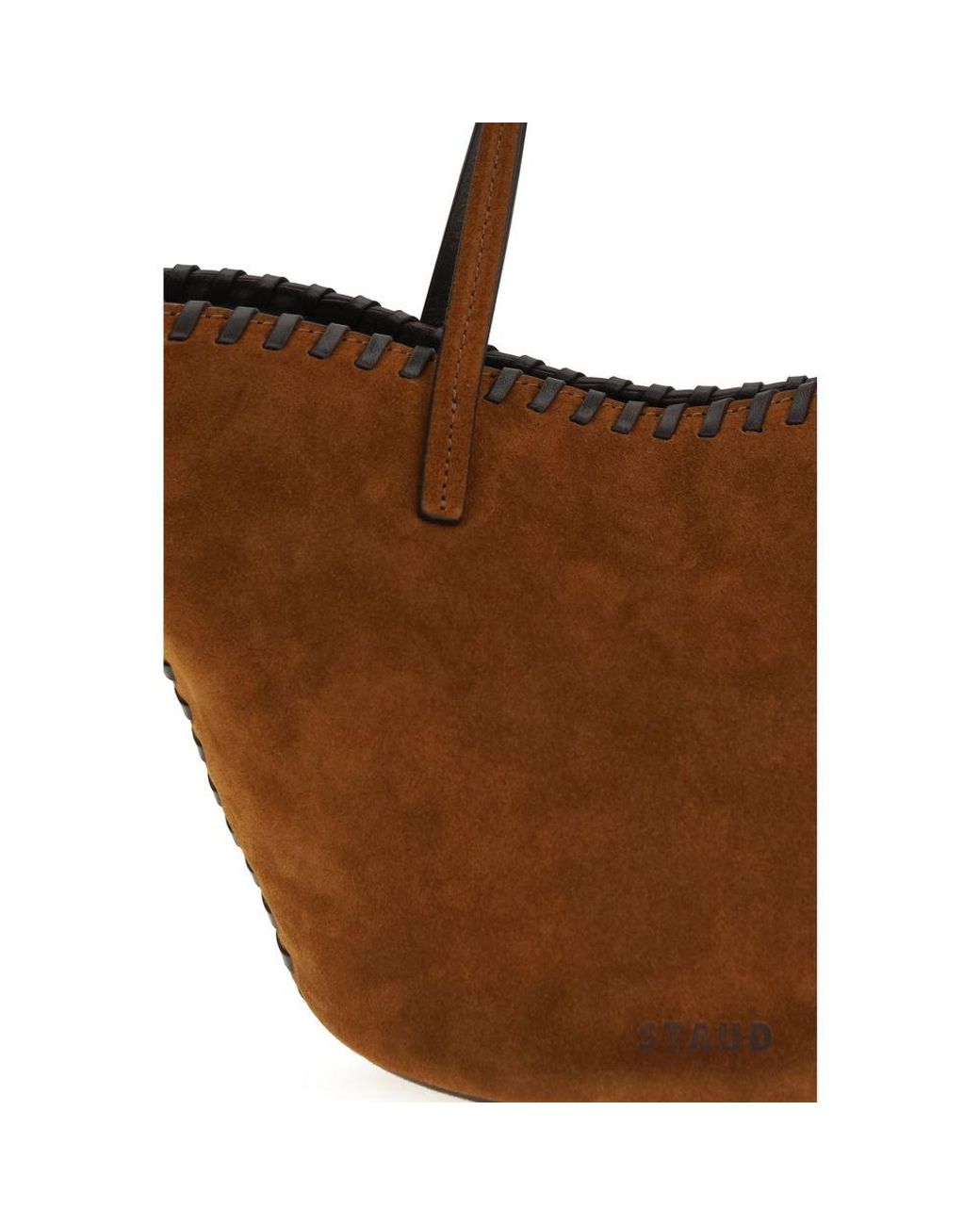 Staud Brown Calf Leather Bos Taurus Handbag Bag