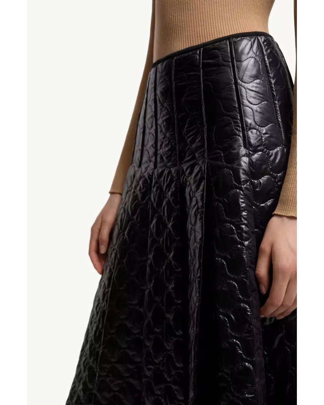 Moncler Blue Moncler Quilted Nylon Skirt