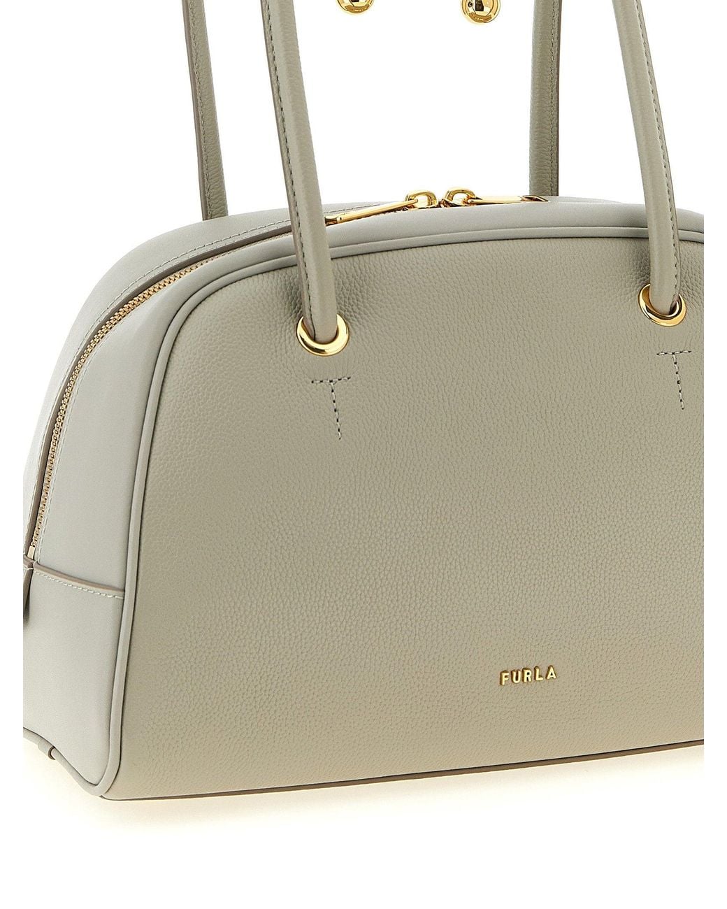 Furla Poppy M Shoulder Bag in Natural | Lyst