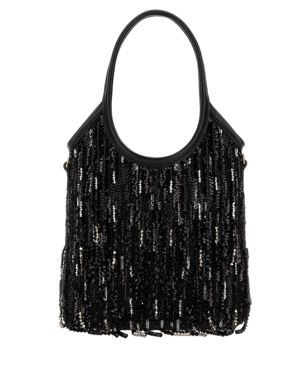Miu Miu Black Miu Miu Sequin-Embellished Shoulder Bag