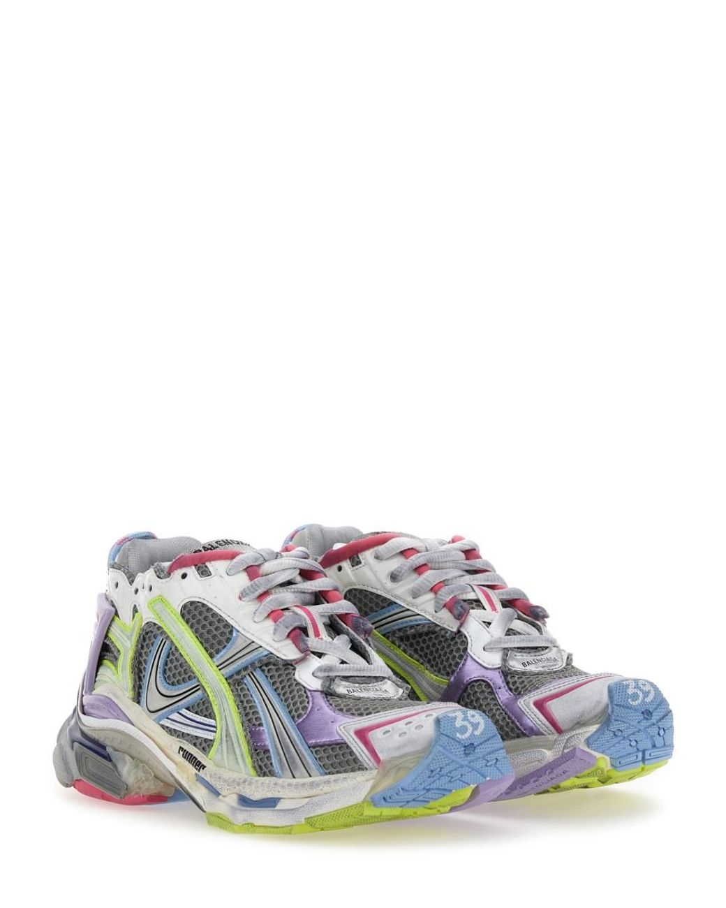 Balenciaga Gray Sneakers Runner Polyurethane Trainers