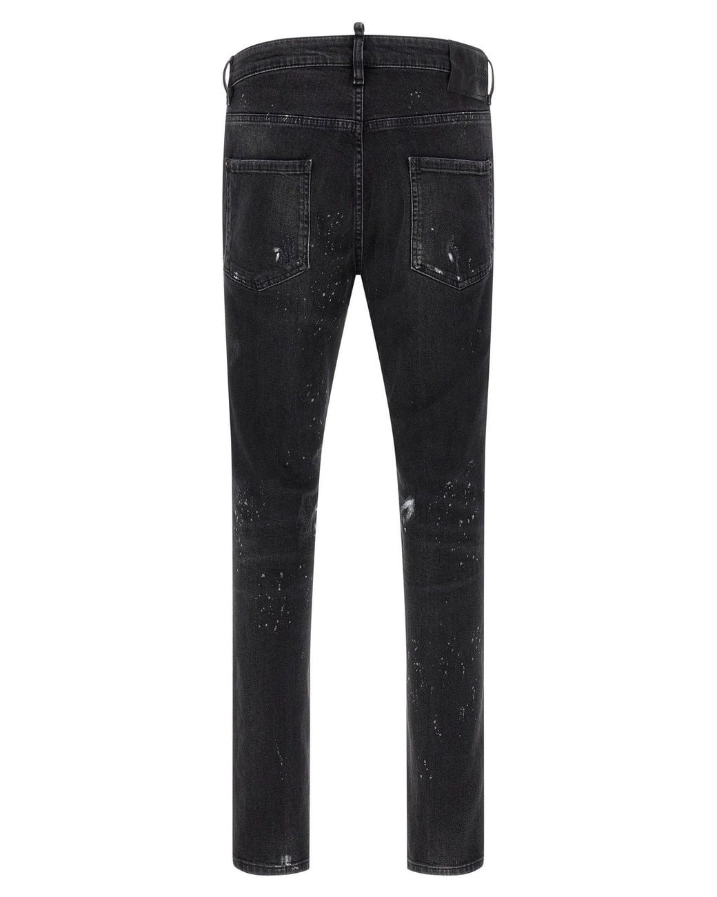 DSquared² Blue Splatter Paint Distressed Jeans for men