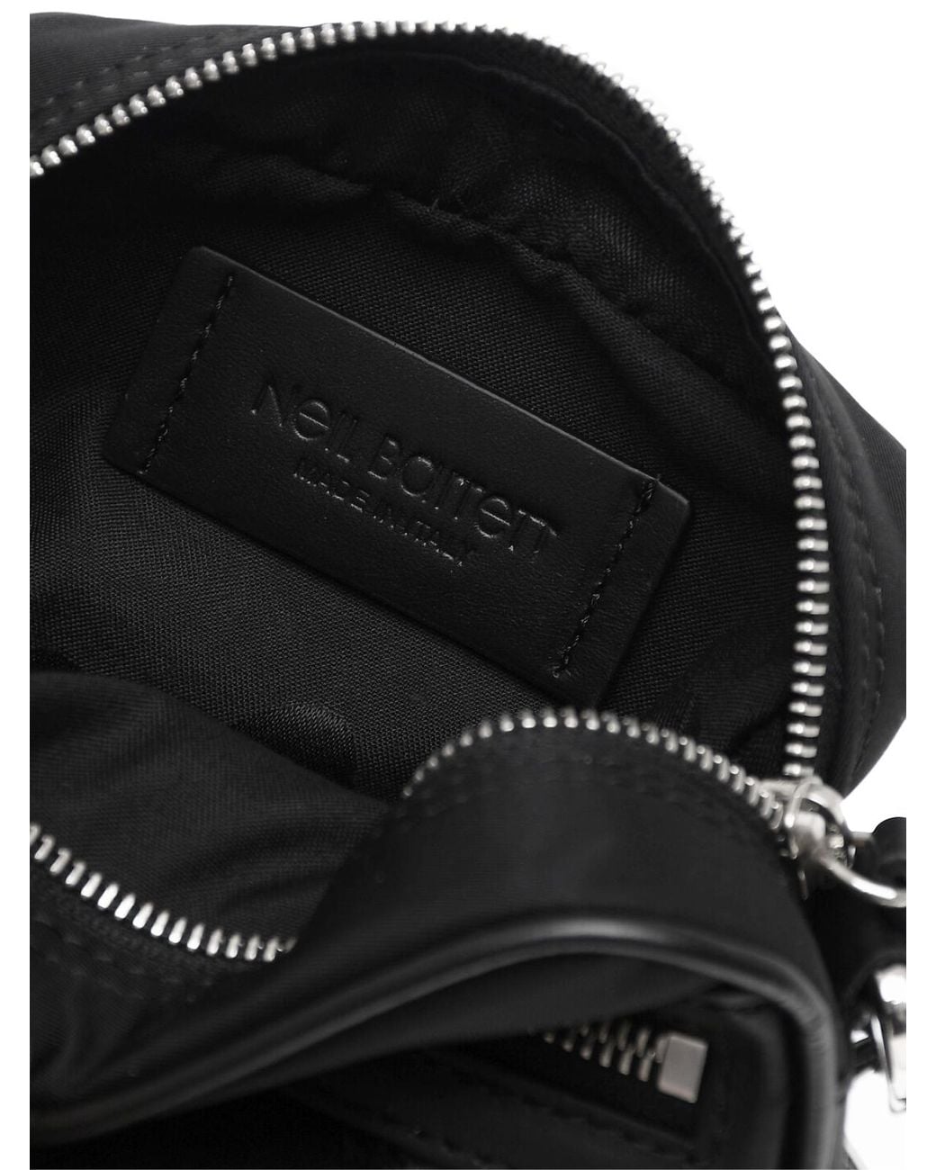 Neil Barrett Black Bearbrick Logo Nylon Twill Crossboby Bag for men