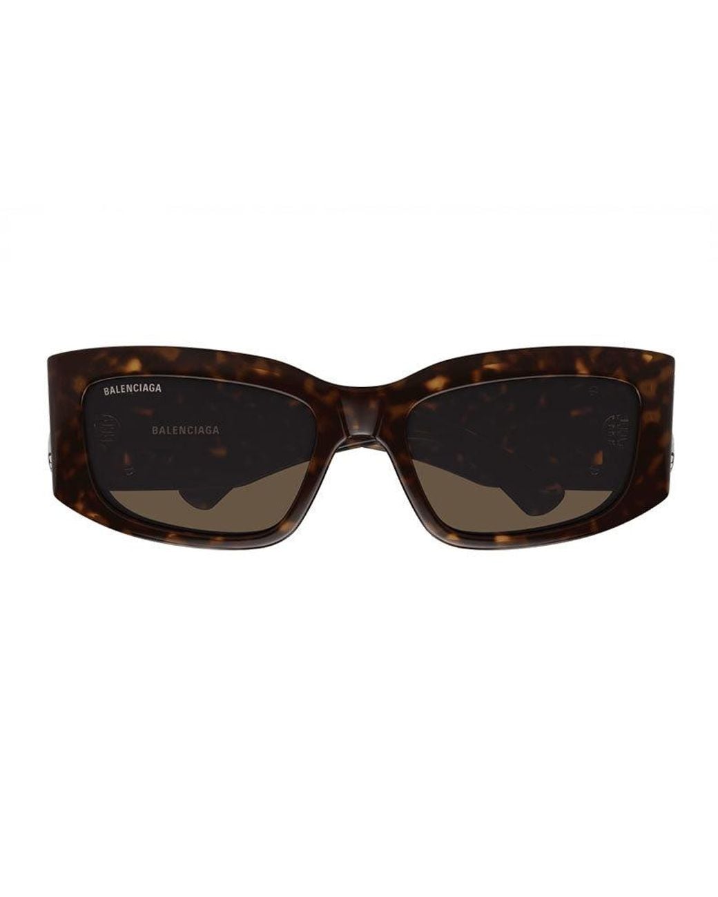 Balenciaga Brown Sunglasses Rectangle Full Rim, Tortoise Frame And Lens Bb0360S002