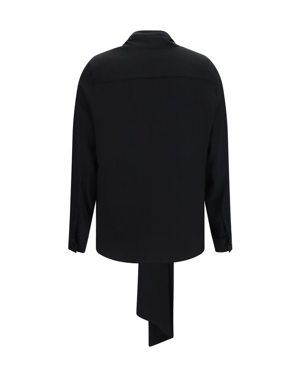 Burberry Blue Silk Blouse With Scarf Tie, Jacket