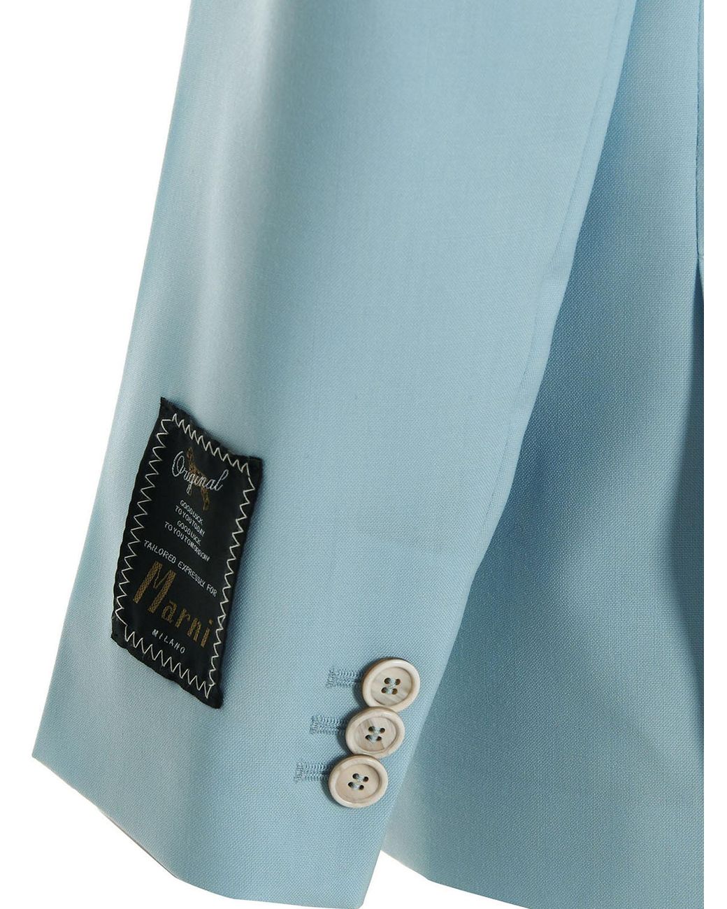 Marni Blue Single-Breasted Blazer Jacket