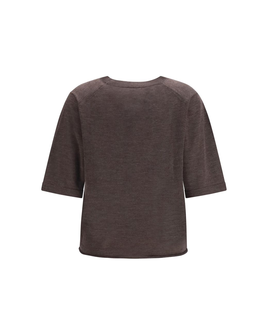 Loulou de Saison Gray Loulou De Saison Superfine Cashmere Fine-Knit T-Shirt