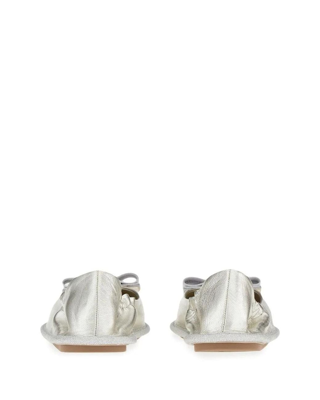 Ferragamo White Nomadic Stories Ballet Flats