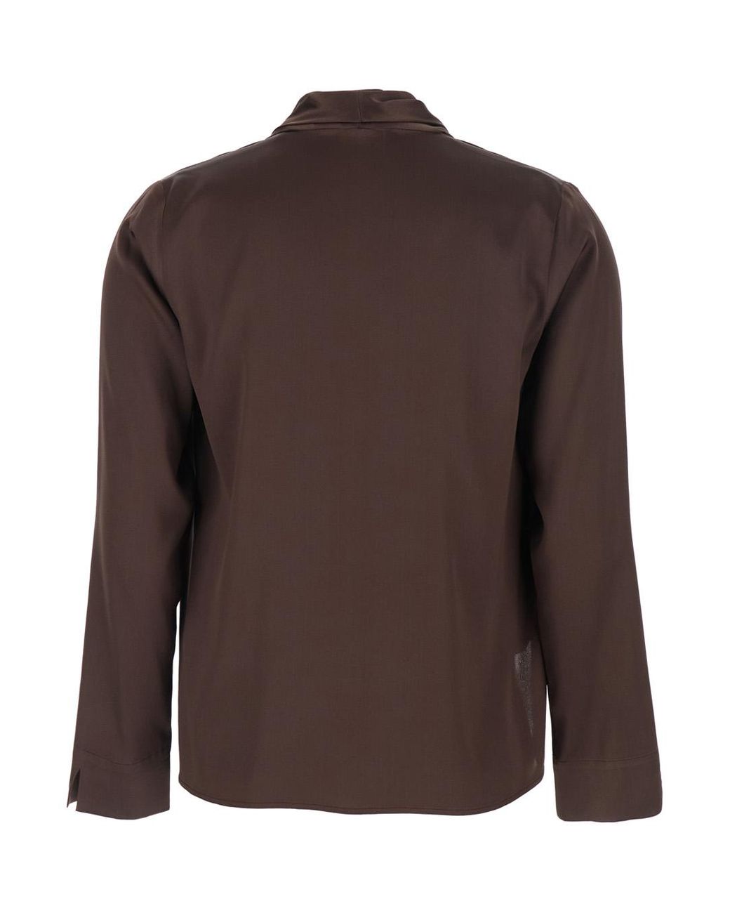 Le Plain Brown V-Neck Dress