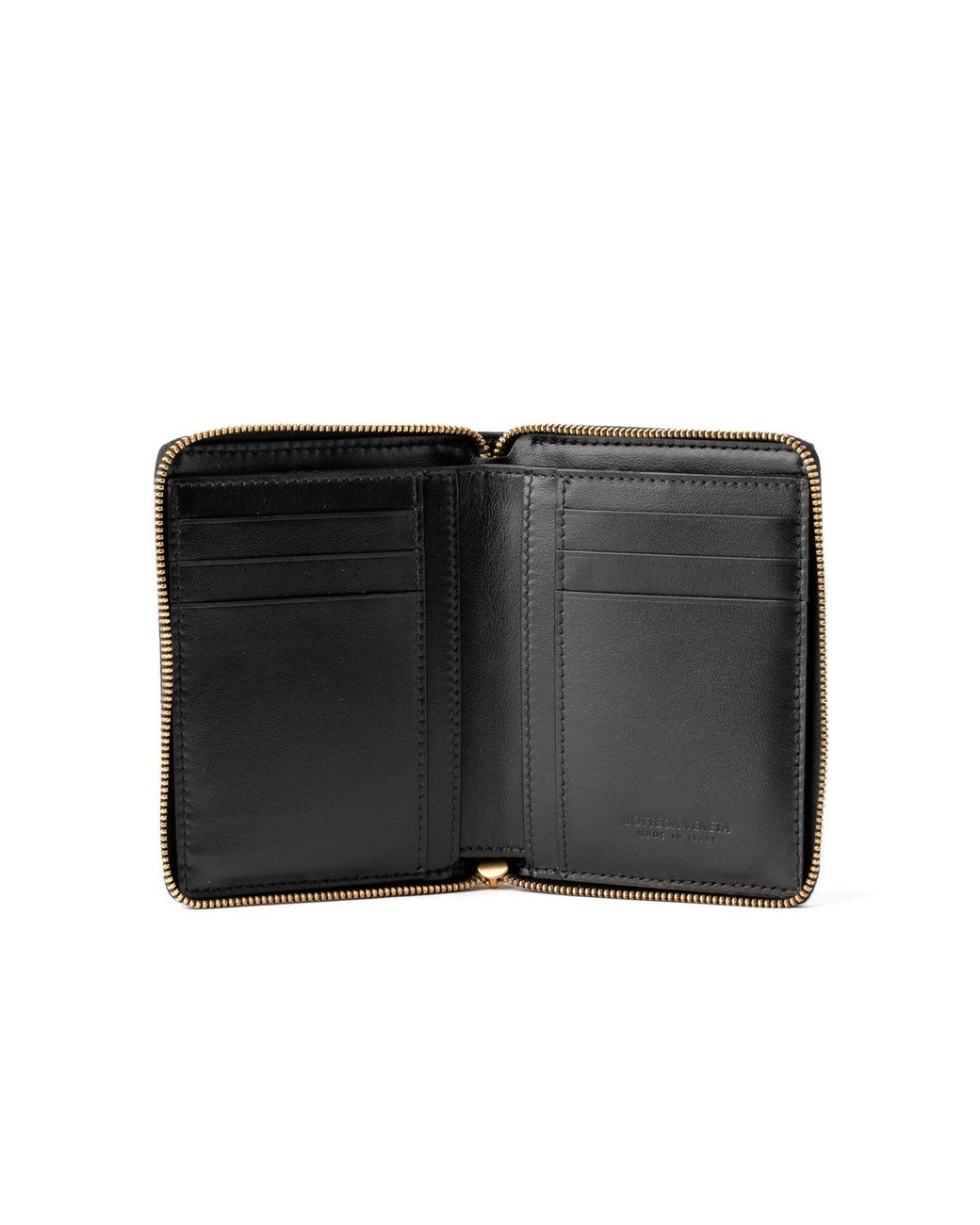 Bottega Veneta Black Bottega Veneta Quilted Leather Wallet for men