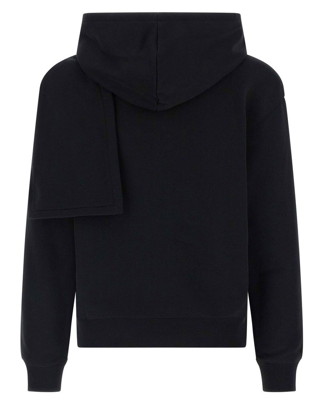 Courreges Blue Brushed Cotton With Tone-On-Tone Embroidery Hoodie