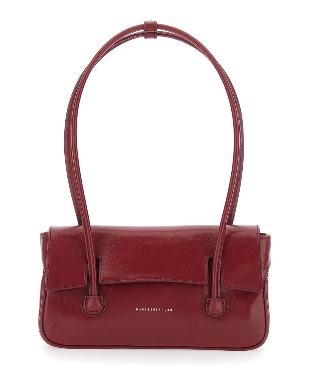 MARGE SHERWOOD Red Shoulder Bag Smooth Leather