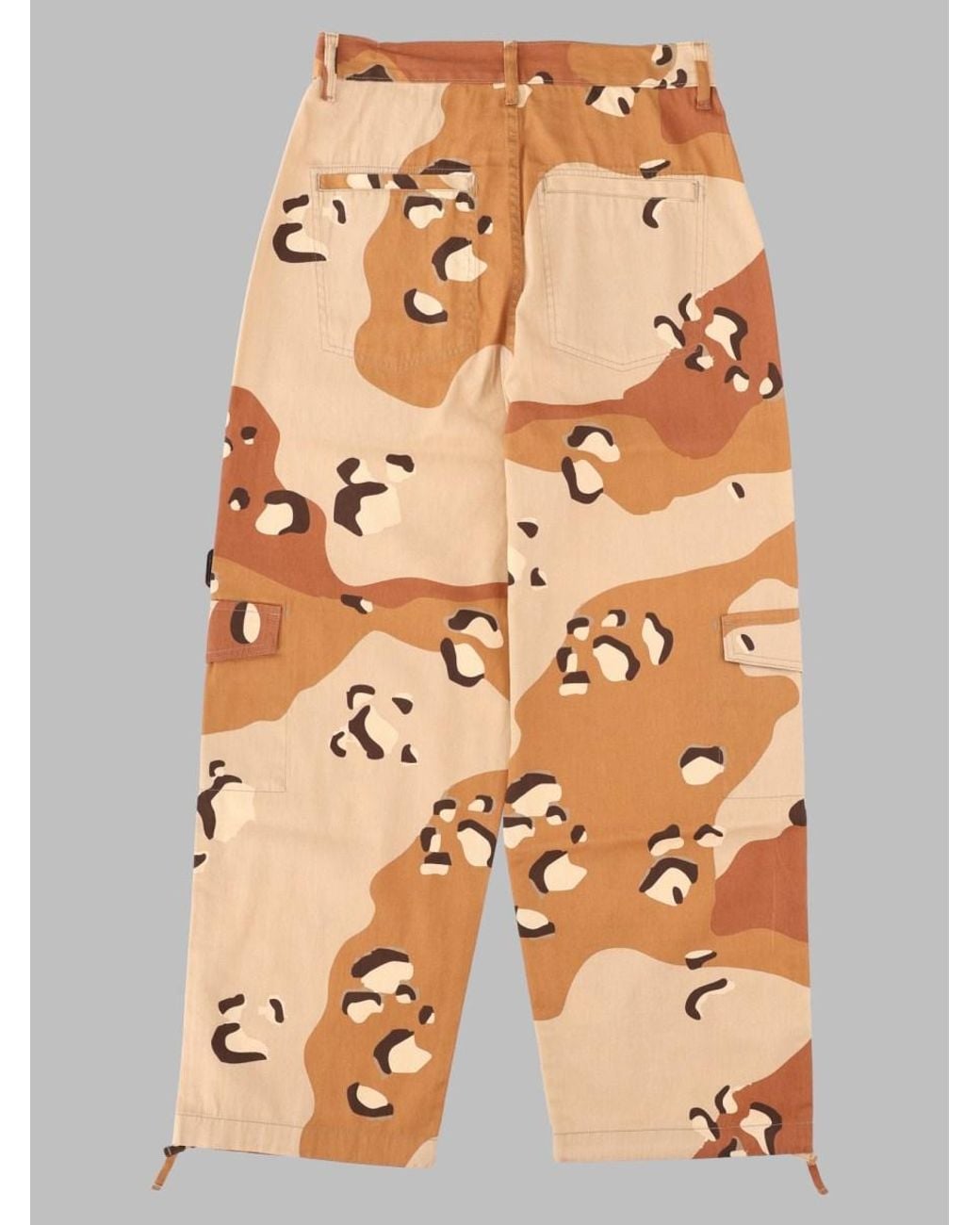 Arte' Green Reversible Camo Cargo Trousers Cotton for men