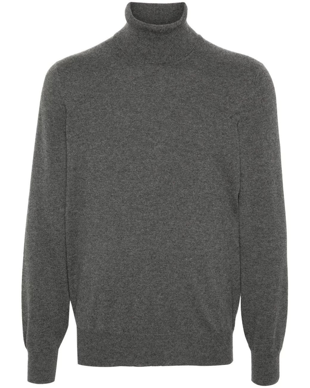 Brunello Cucinelli Gray Turtleneck Sweater Clothing for men