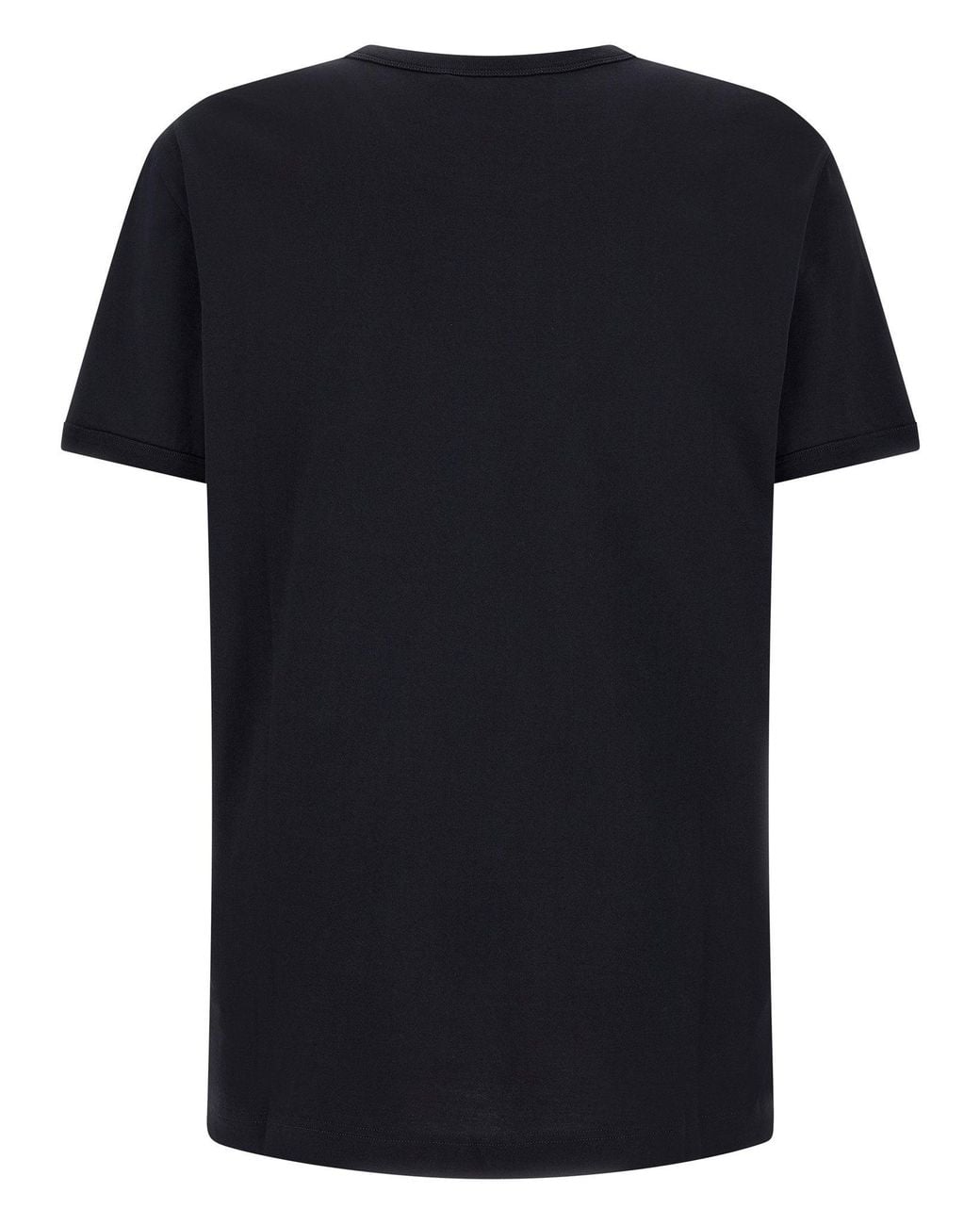 Dolce & Gabbana Black Dolce & Gabbana Logo-Embroidered Circular Patch T-Shirt