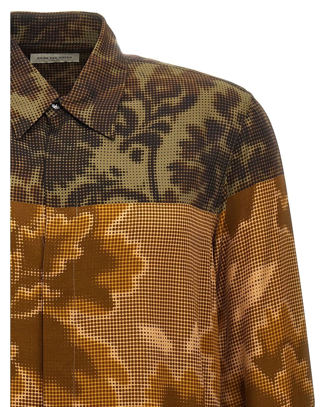 Dries Van Noten Brown Carvies 9080 Shirt