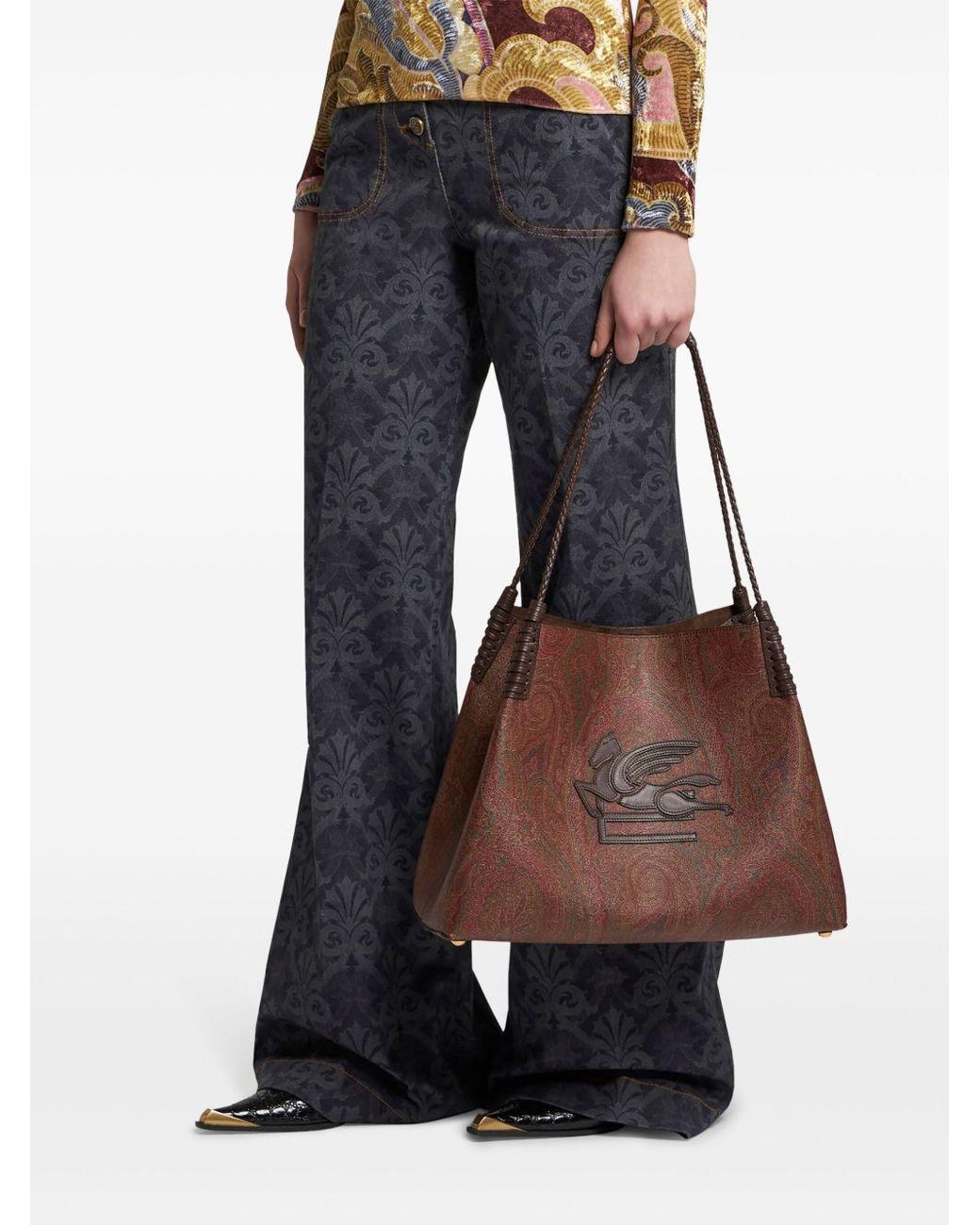 Etro Brown Libra Medium Tote