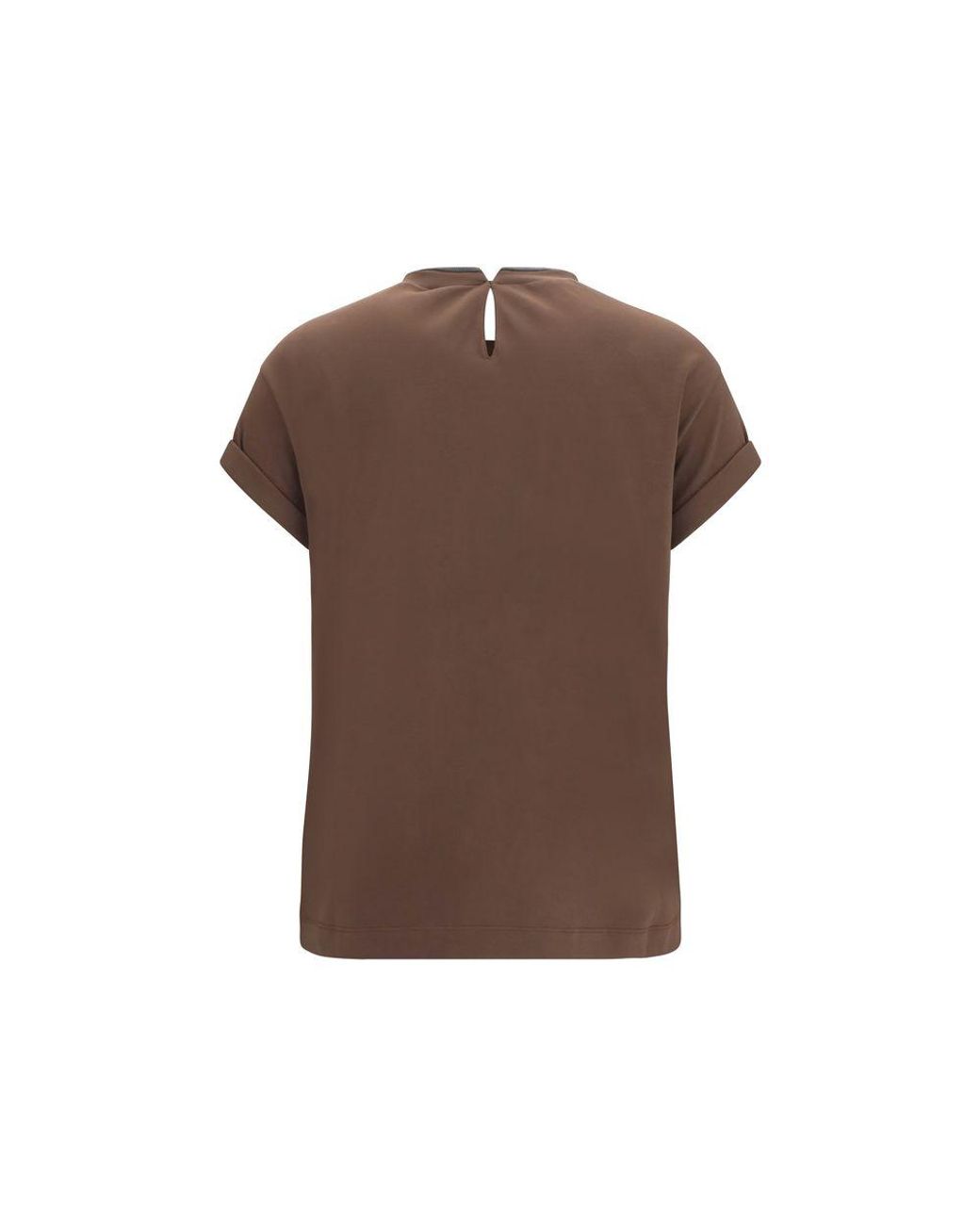 Brunello Cucinelli Brown Elastane T