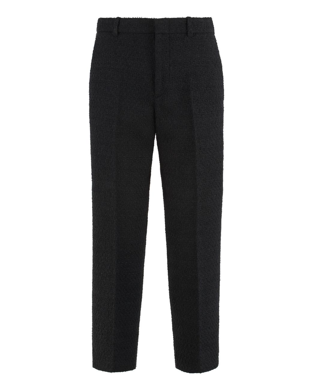 Gucci Black Wool-Blend Straight Trousers Shell: Wool